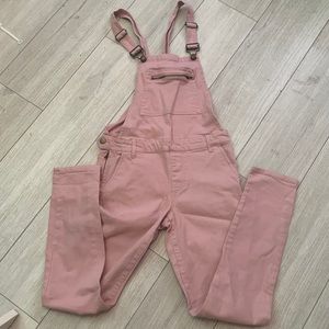 New Pink denim overall
